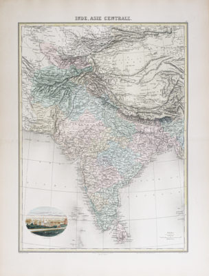 Carte géographique ancienne - Inde - Asie Centrale