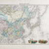 Carte géographique ancienne - Chine - Corée