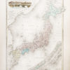 Carte géographique ancienne du Japon
