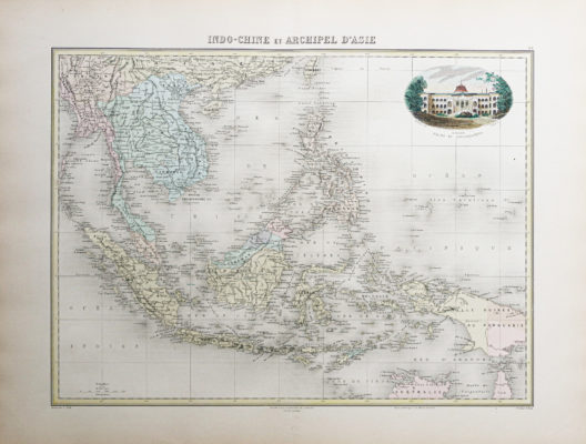 Carte ancienne - Indochine - Archipel d'Asie
