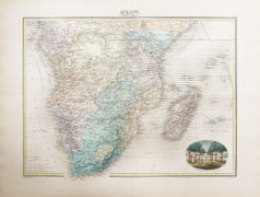 Carte géographique ancienne - Afrique du Sud