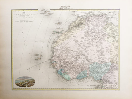 Carte ancienne - Nord Ouest de l'Afrique