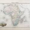 Carte géographique ancienne de l'Afrique politique