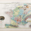 Carte géographique ancienne de la France géologique