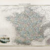 Carte géographique ancienne de la France