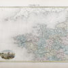 Carte ancienne du Nord Ouest de la France