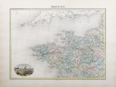 Carte ancienne du Nord Ouest de la France
