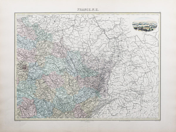 Carte ancienne du Nord Est de la France
