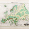 Carte ancienne de l'Europe Physique