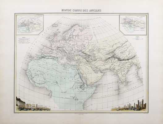 Carte géographique ancienne de l'Ancien Monde