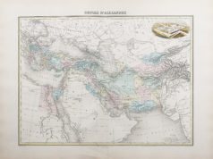 Carte géographique ancienne de l'Empire d'Alexandrie