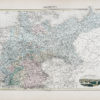 Carte géographique ancienne de l'Allemagne