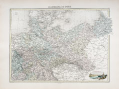 Carte géographique ancienne - Allemagne