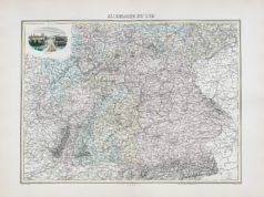 Carte géographique ancienne - Allemagne