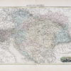 Carte géographique ancienne - Autriche - Hongrie