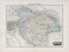 Carte géographique ancienne - Autriche - Hongrie