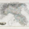 Carte géographique ancienne de l'Italie