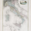 Carte géographique ancienne de l'Italie