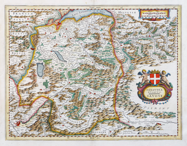Carte géographique ancienne de Savoie