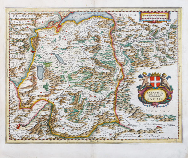 Carte géographique ancienne de Savoie