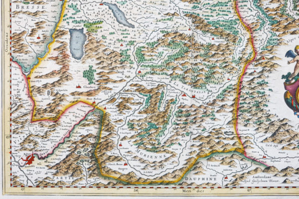 Carte géographique ancienne de Savoie