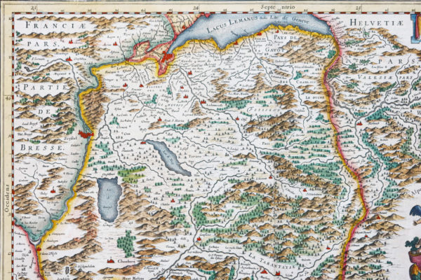 Carte géographique ancienne de Savoie
