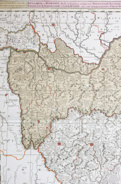 Carte géographique ancienne - Bulgarie - Roumanie