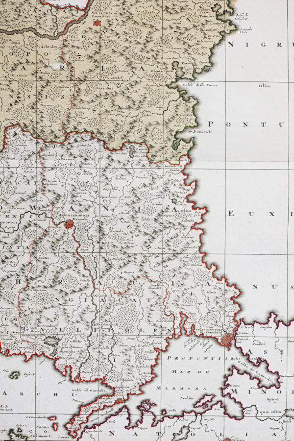 Carte géographique ancienne - Bulgarie - Roumanie