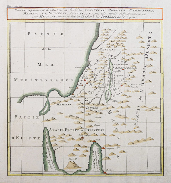 Carte géographique ancienne - Moyen Orient