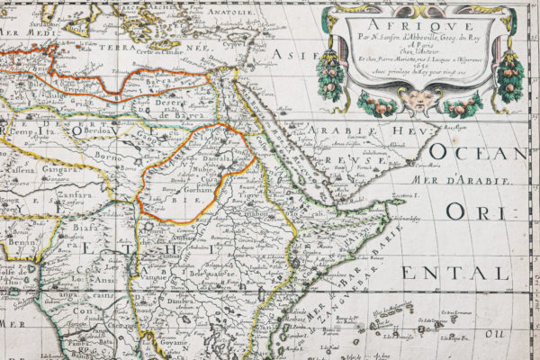 Carte géographique ancienne de l’Afrique