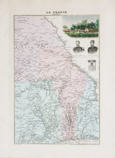 Carte ancienne - Dahomey - Bénin