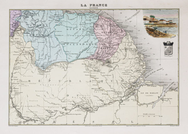 Carte ancienne de la Guyane