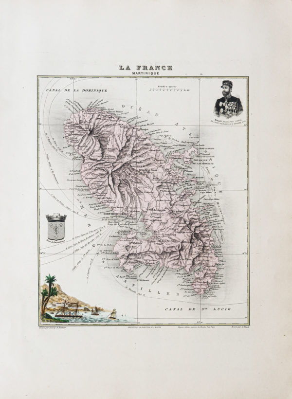 Carte ancienne de la Martinique