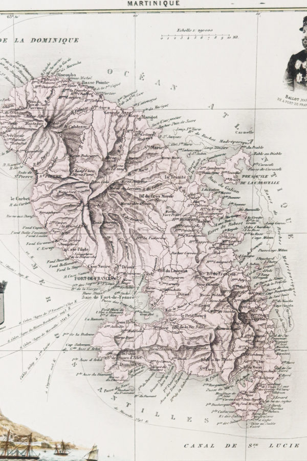 Carte ancienne de la Martinique