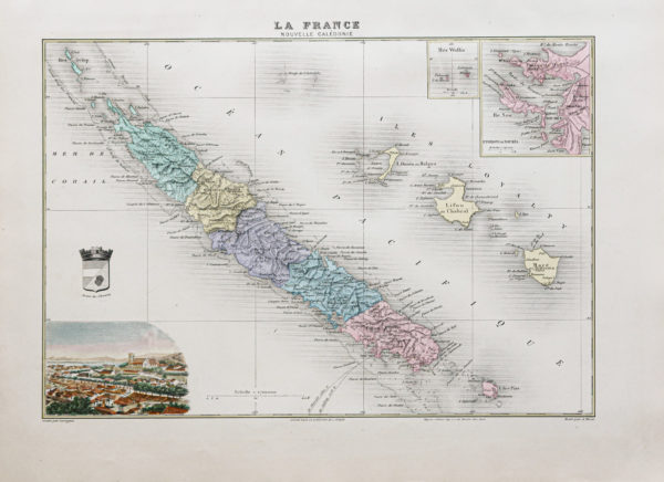Carte ancienne de la Nouvelle Calédonie