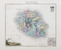 Carte ancienne - Île de la Réunion - Îles Kerguelen
