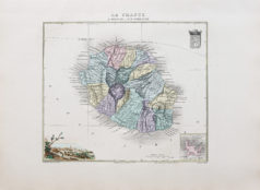 Carte ancienne - Île de la Réunion - Îles Kerguelen