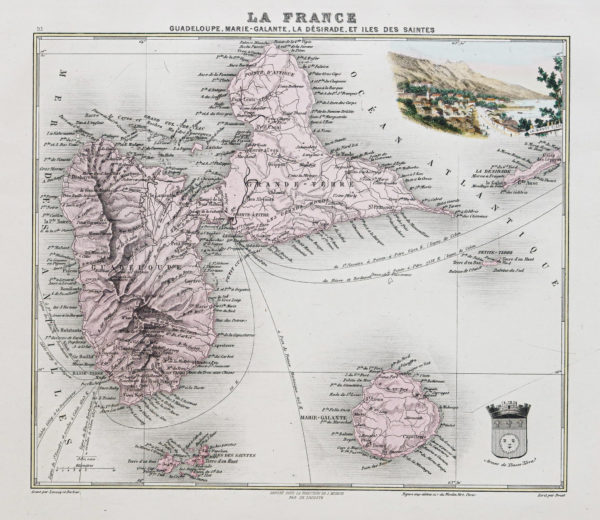 Carte ancienne - Guadeloupe - Marie-Galante