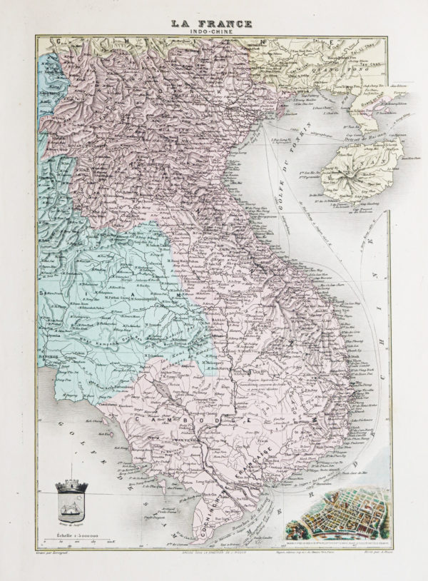 Carte ancienne - Indochine - Viêt Nam