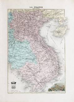 Carte ancienne - Indochine - Viêt Nam
