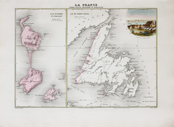 Carte ancienne de Saint-Pierre-et-Miquelon