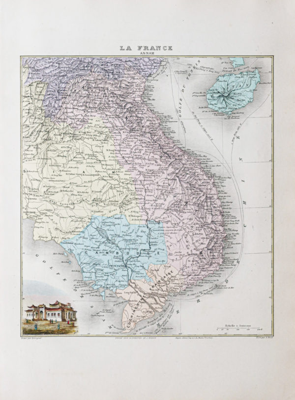 Carte ancienne - Annam - Viêt Nam