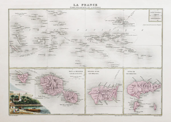 Carte ancienne - Îles de l'Océanie