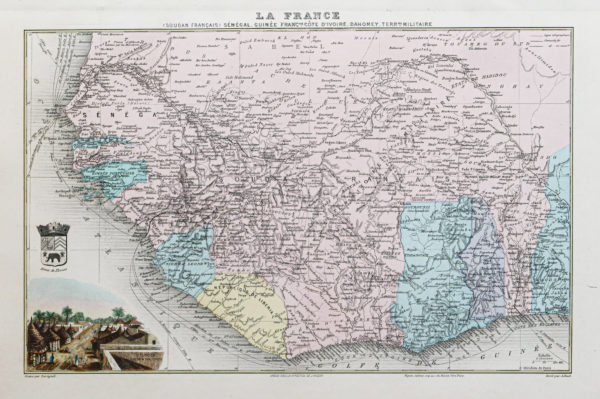 Carte ancienne - Afrique de l'Ouest - Sénégal