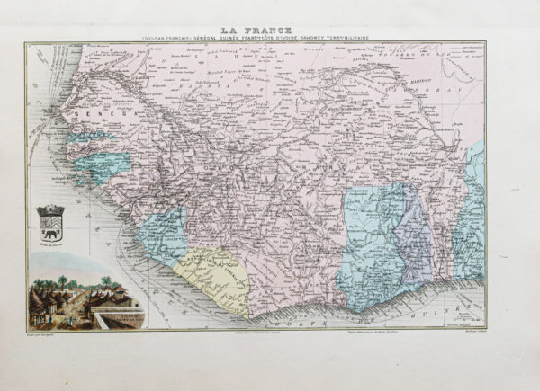 Carte ancienne - Afrique de l'Ouest - Sénégal