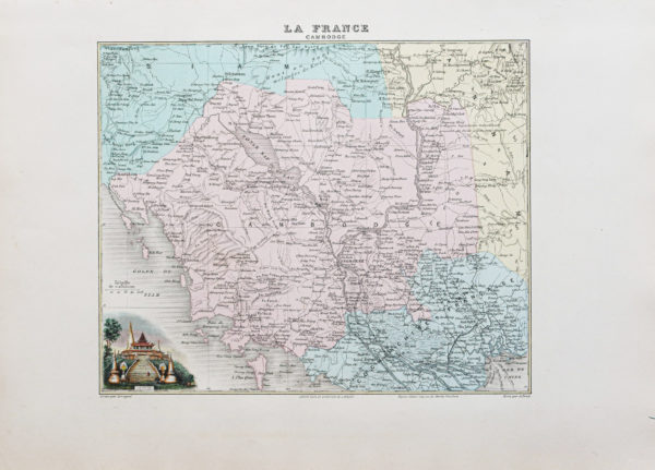 Carte ancienne du Cambodge
