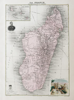 Carte ancienne - Madagascar - Comores