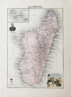 Carte ancienne - Madagascar - Comores