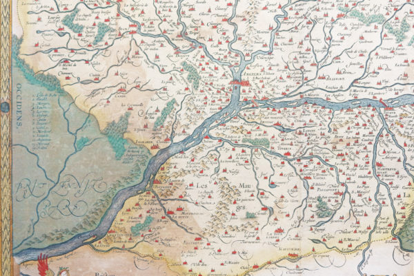 Carte géographique ancienne de l’Anjou