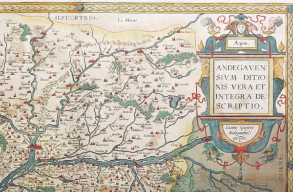 Carte géographique ancienne de l’Anjou